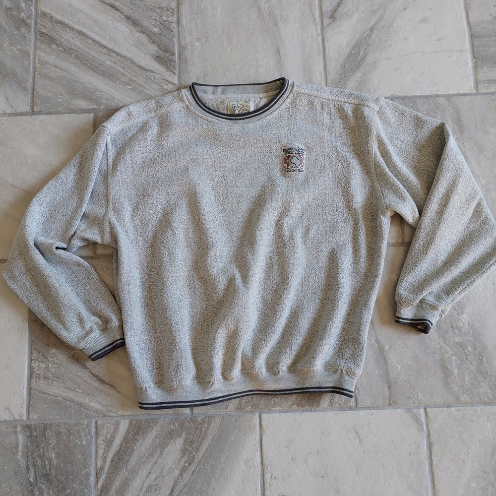 Gear For Sports Gray Sweater Palmetto Dunes Tennis Center Hilton Head Size M